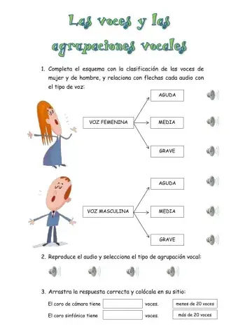 Voces y agrupaciones vocales 6º