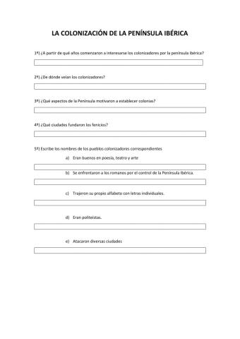 La colonización de la península ibérica