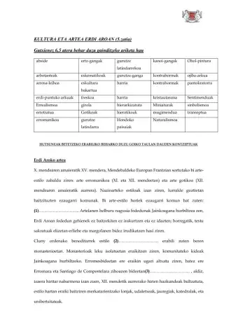 (DBH 2) Kultura eta artea Erdi Aroan (5)