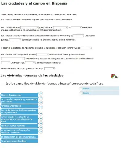 Las viviendas romanas