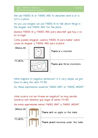 Unit 7. 001 introduction grammar worksheet