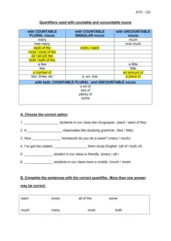 Optimise B1 Quantifiers U1