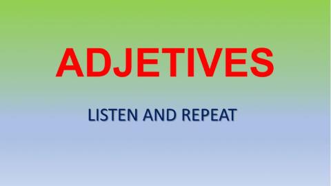 Adjetives
