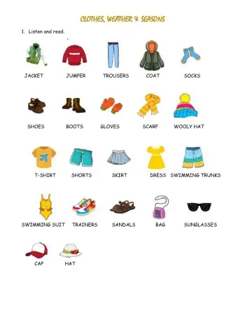 Seasons and clothes