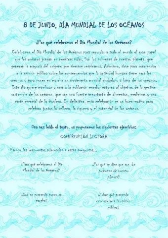 Castellano: Día Mundial de los Océanos 1-1