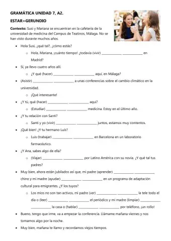 Estar+gerundio