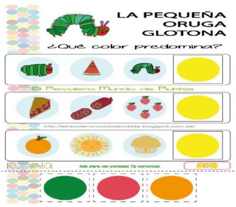 Oruga glotona colores