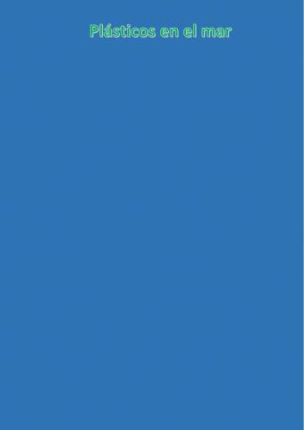 Plásticos en el mar