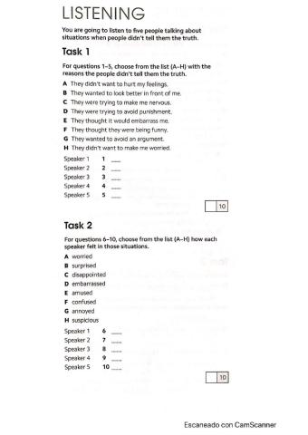 Listening Quiz Unit 2