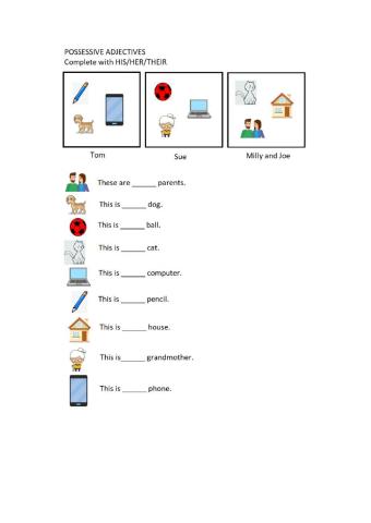 Possessive adjectives