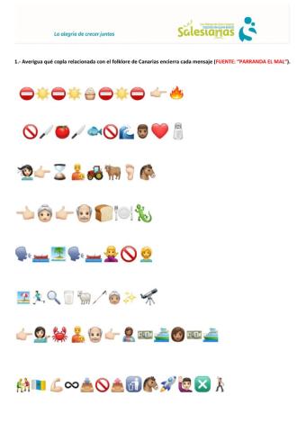 Averigua la copla canaria.