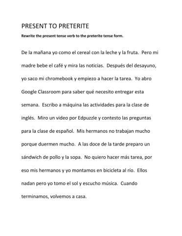 Present to past dropbox