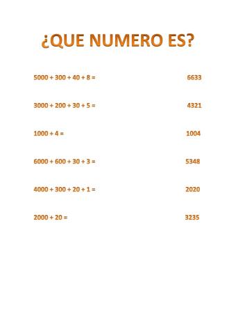 Descomposición de numeros