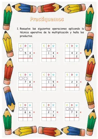Multiplicaciones (Tabla del 2 y 3)