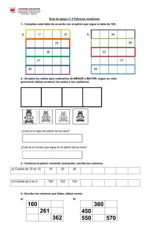 Guía de patrones tercero básico