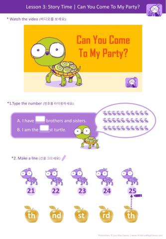 BabyOnionSays 6th - :Lesson 3: Can You Come to My Party?