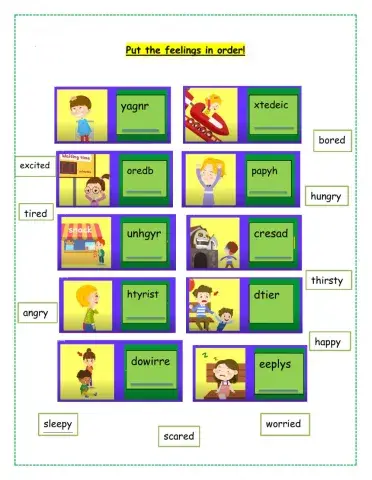 Feelings&emotions vocabulary