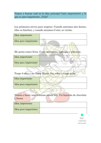 Identifica la idea principal