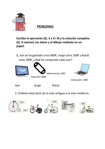 Problemas matemáticas 4º