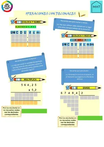 Operaciones con decimales