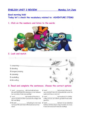 English review unit 2