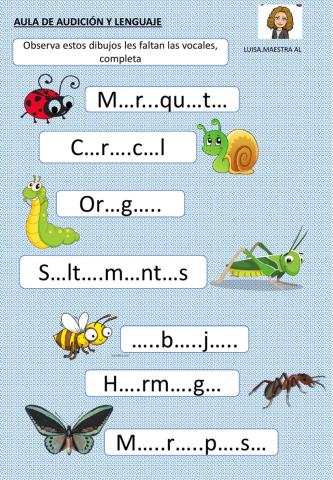 Completar con vocales