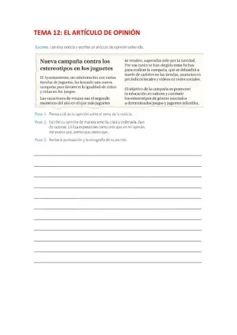 Tema 12 artículo de opinión