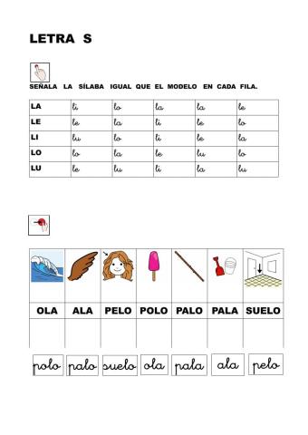 La letra l en cursiva