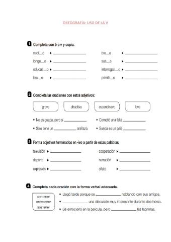 Ortografia de la V