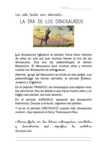 La era de los dinosaurios