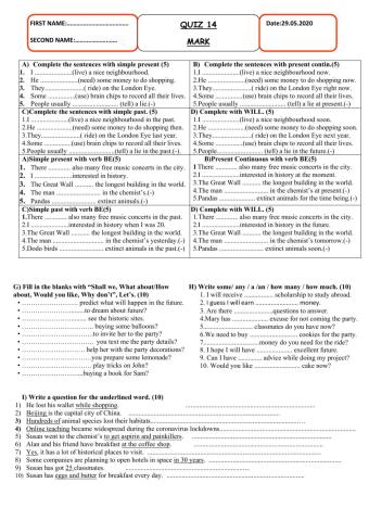 Quiz 14