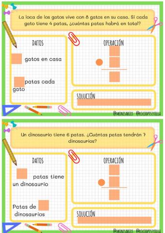 Problemas de multiplicación