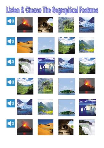 Listen and choose the geographical features tiger 6 macmillan