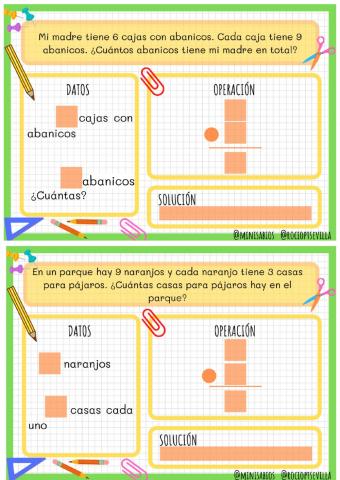 Problemas de multiplicación