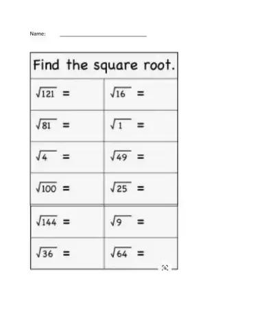 Square Roots