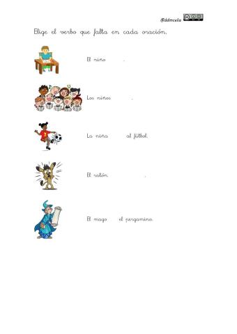 Verbos en singular o plural