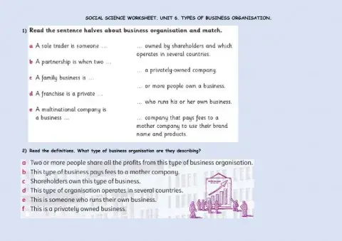 Social science. types of business