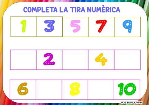 Completar tira numérica 1