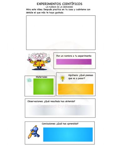 Experimentos : la fuerza de la gravedad