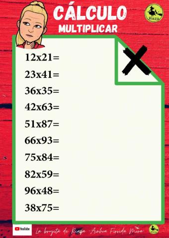 3ºMultiplicar 2 cifras por 2 cifras