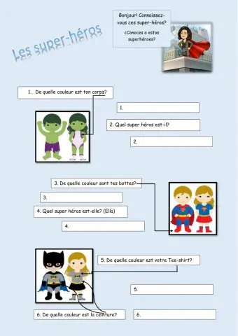 Les couleurs et les verbes