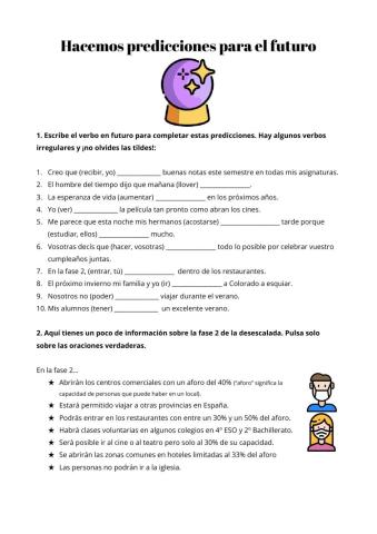 Hacemos predicciones en el futuro