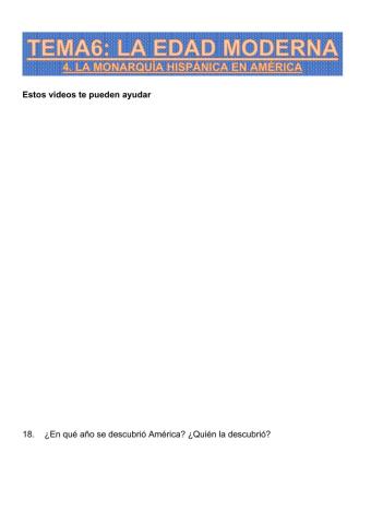 La monarquía hispánica en América