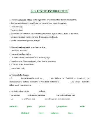 El texto instructivo