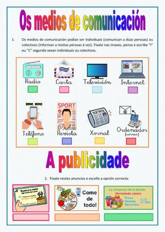 Os medios de comunicación e a publicidade