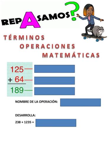 Términos de las operaciones