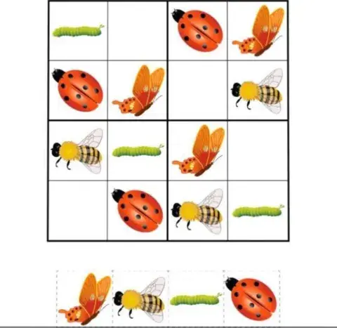 Ασκηση παρατηρητικότητας!Sudoku για τα έντομα