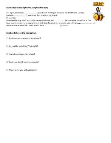 Choose and complete the story