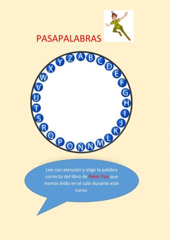 Pasapalabras Peter Pan