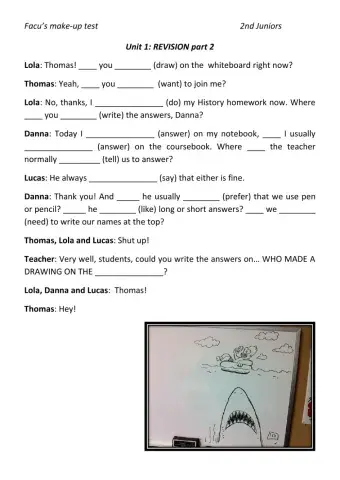 REVISION Unit 1 - Make-Up Test